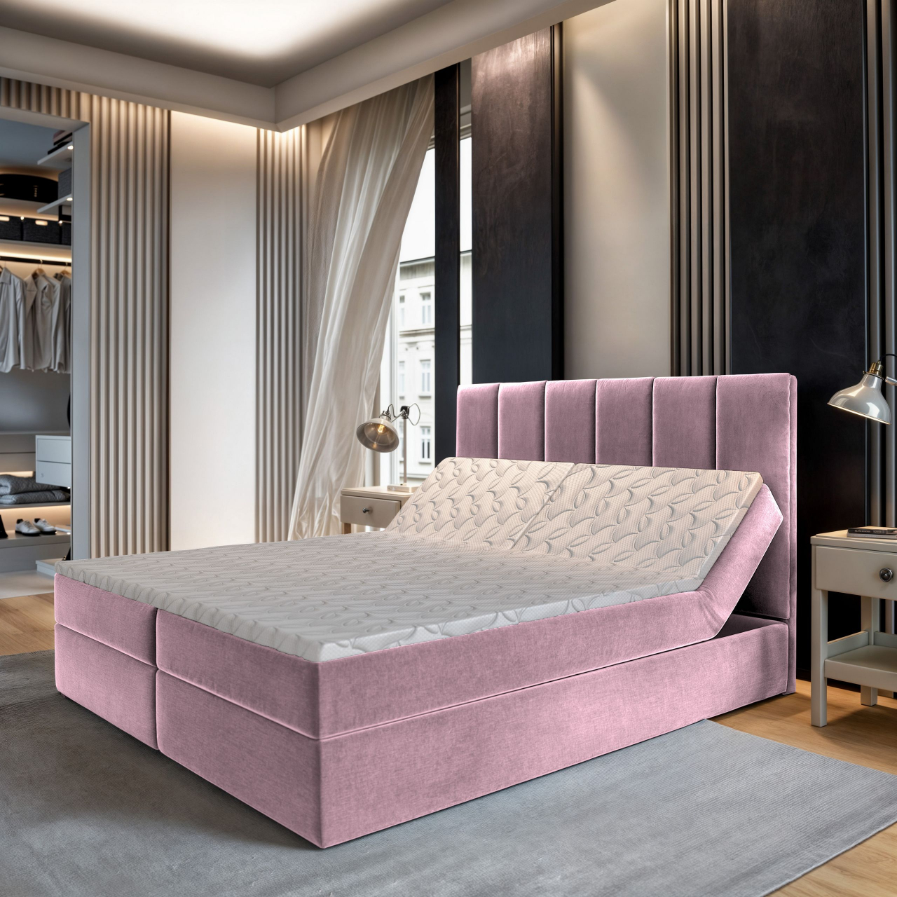 Akciós Barino boxspring ágy +ajándék fedőmatrac +ingyenes kiszállítás