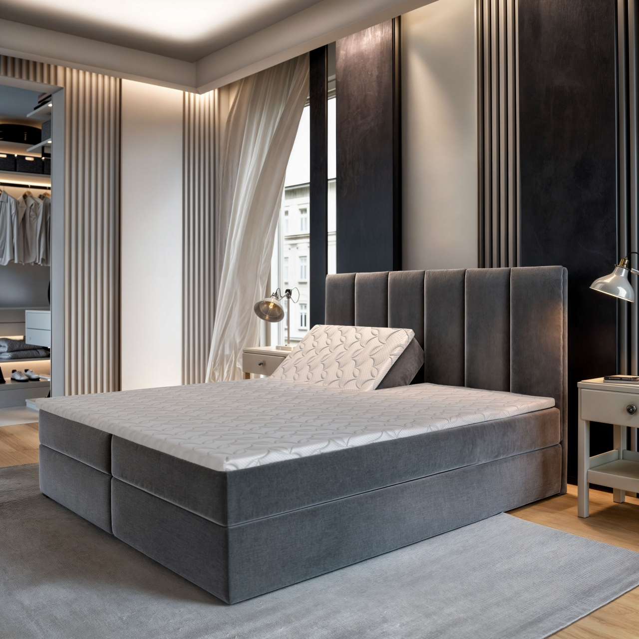 Akciós Barino boxspring ágy +ajándék fedőmatrac +ingyenes kiszállítás