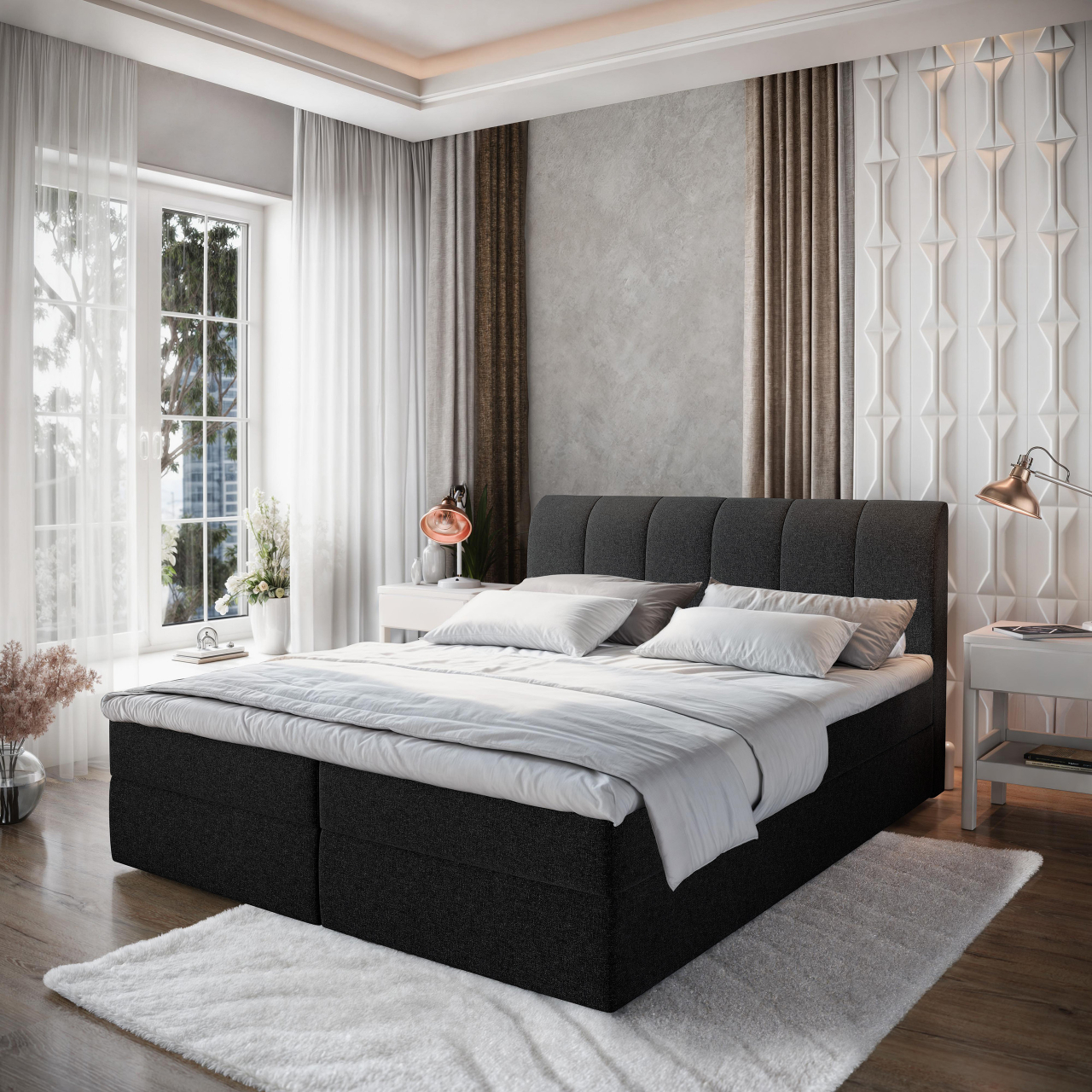Akciós Cevano boxspring ágy +ajándék fedőmatrac +ingyenes kiszállítás