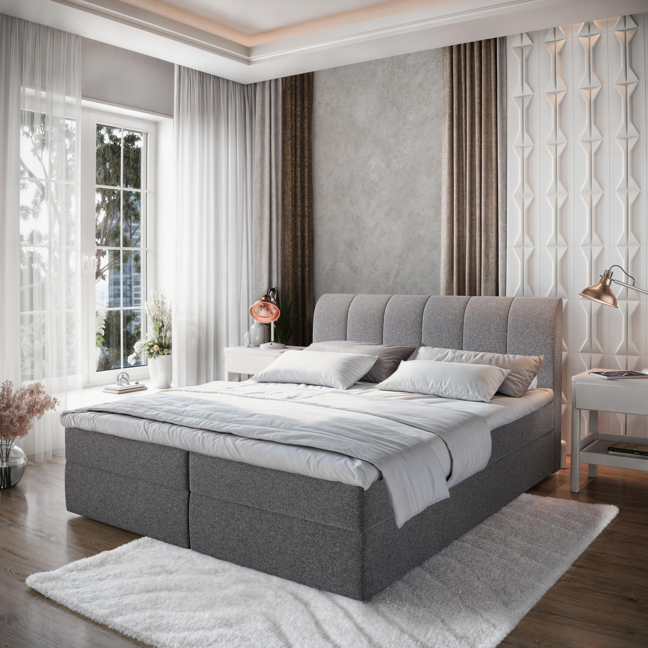 Akciós Cevano boxspring ágy +ajándék fedőmatrac +ingyenes kiszállítás