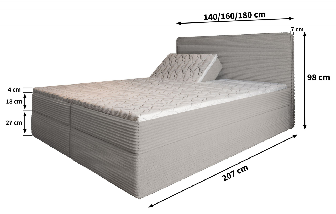 Akciós Astor boxspring ágy +ajándék fedőmatrac +ingyenes kiszállítás