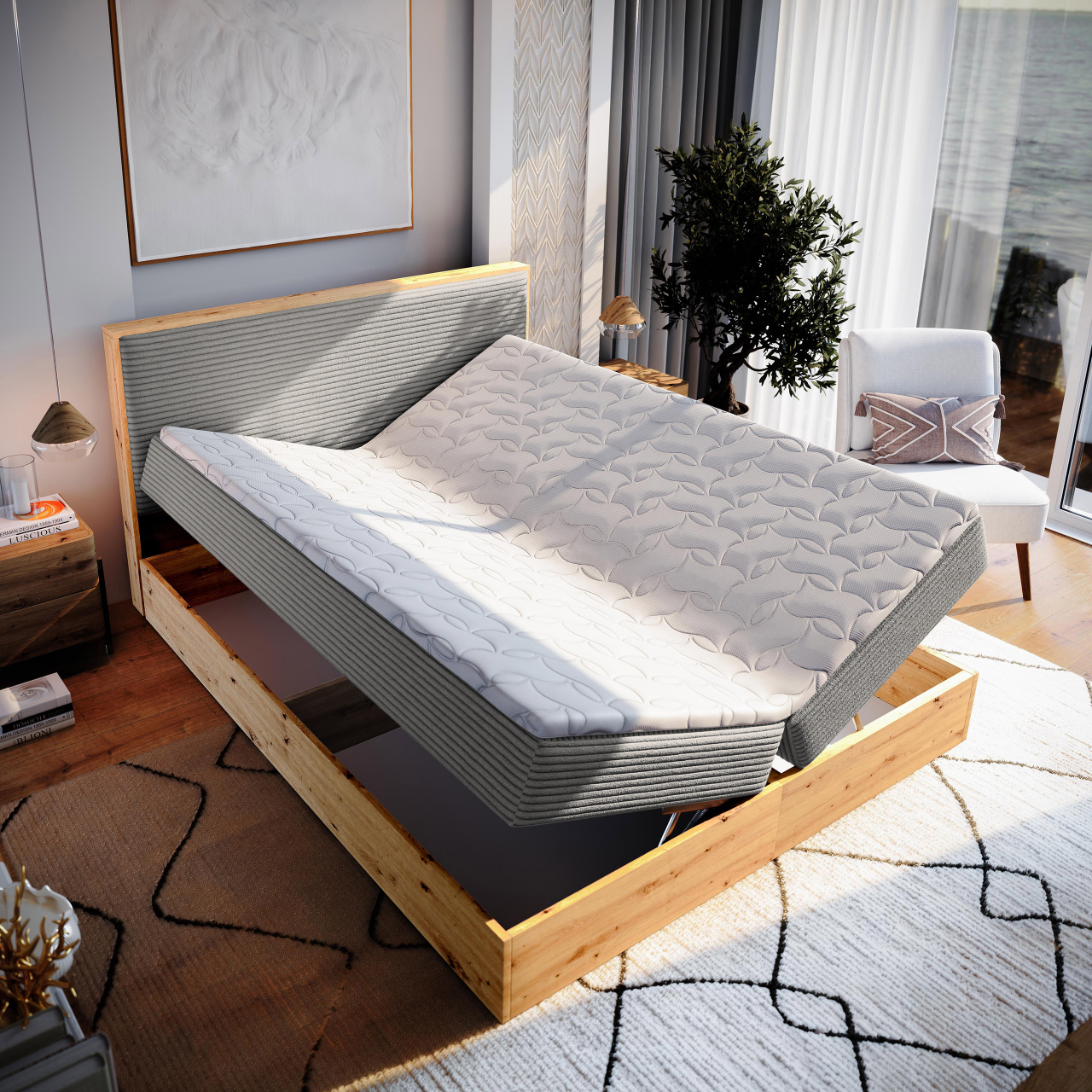 Akciós Verdon boxspring ágy +ajándék fedőmatrac +ingyenes kiszállítás