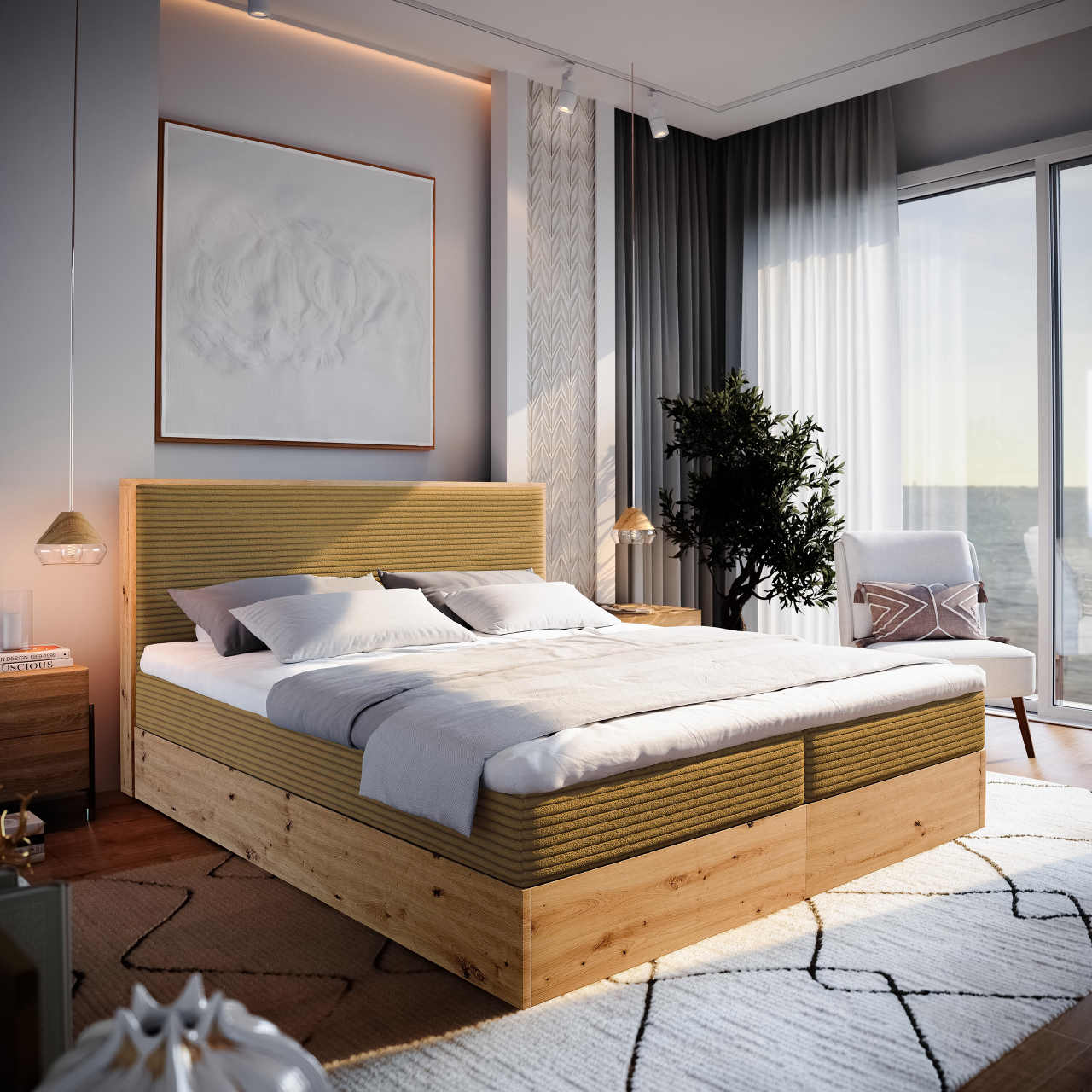 Akciós Verdon boxspring ágy +ajándék fedőmatrac +ingyenes kiszállítás