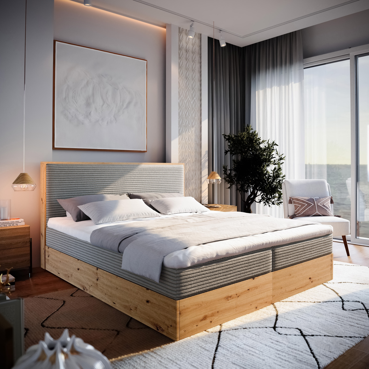 Akciós Verdon boxspring ágy +ajándék fedőmatrac +ingyenes kiszállítás