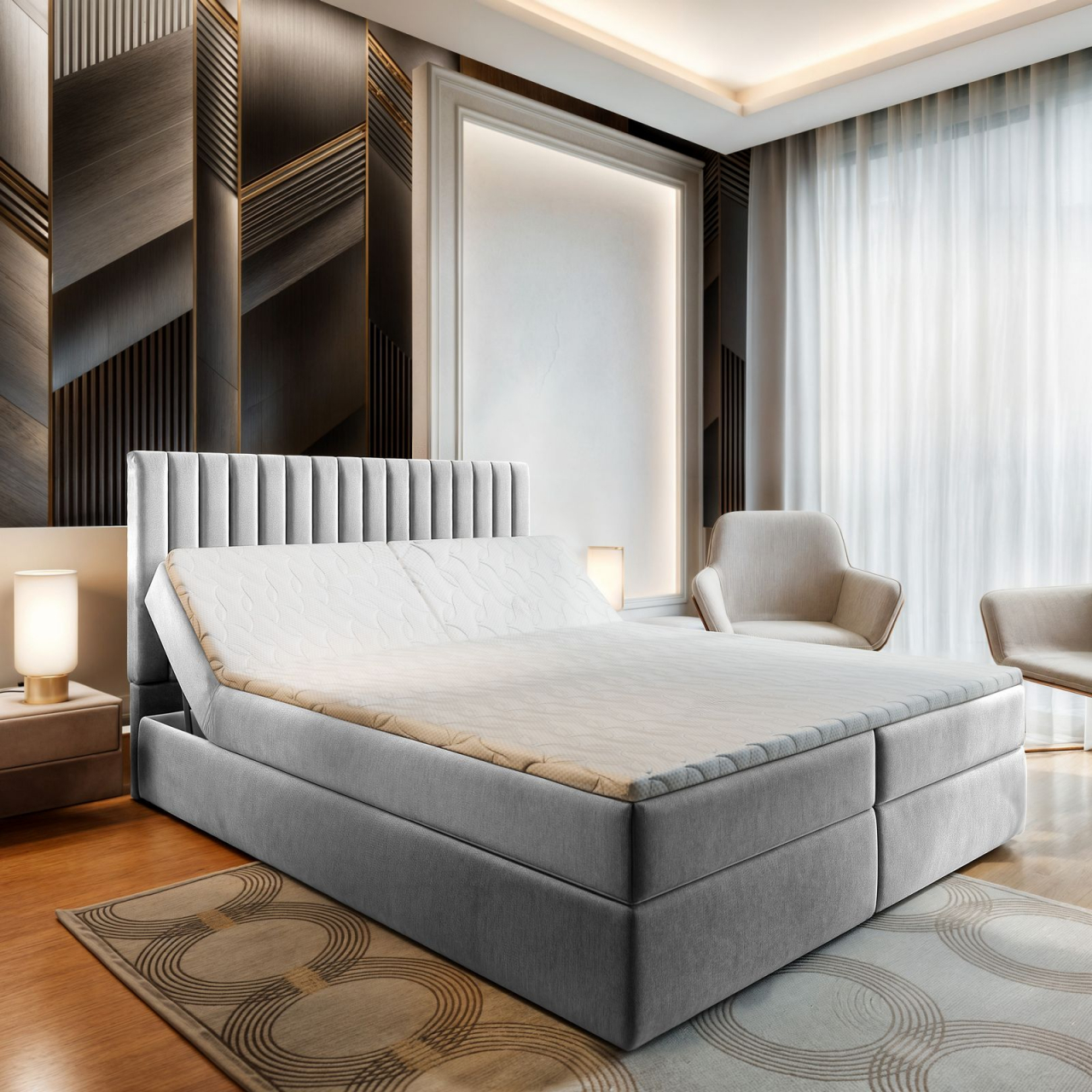 Akciós Murlo boxspring ágy +ajándék fedőmatrac +ingyenes kiszállítás
