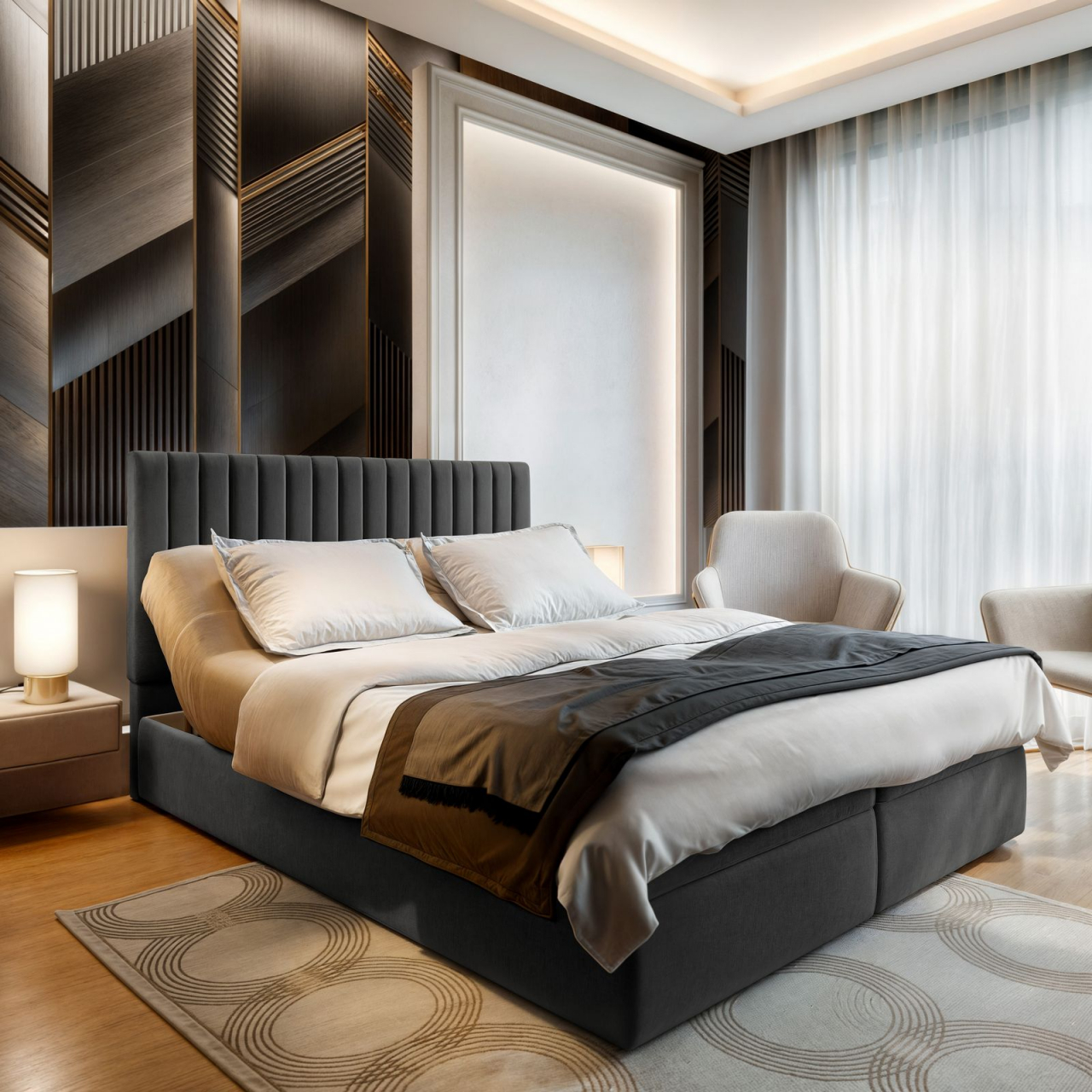 Akciós Murlo boxspring ágy +ajándék fedőmatrac +ingyenes kiszállítás