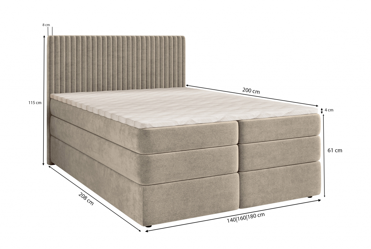 Akciós Felbio boxspring ágy +ajándék fedőmatrac +ingyenes kiszállítás