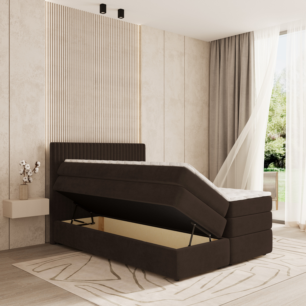 Akciós Felbio boxspring ágy +ajándék fedőmatrac +ingyenes kiszállítás