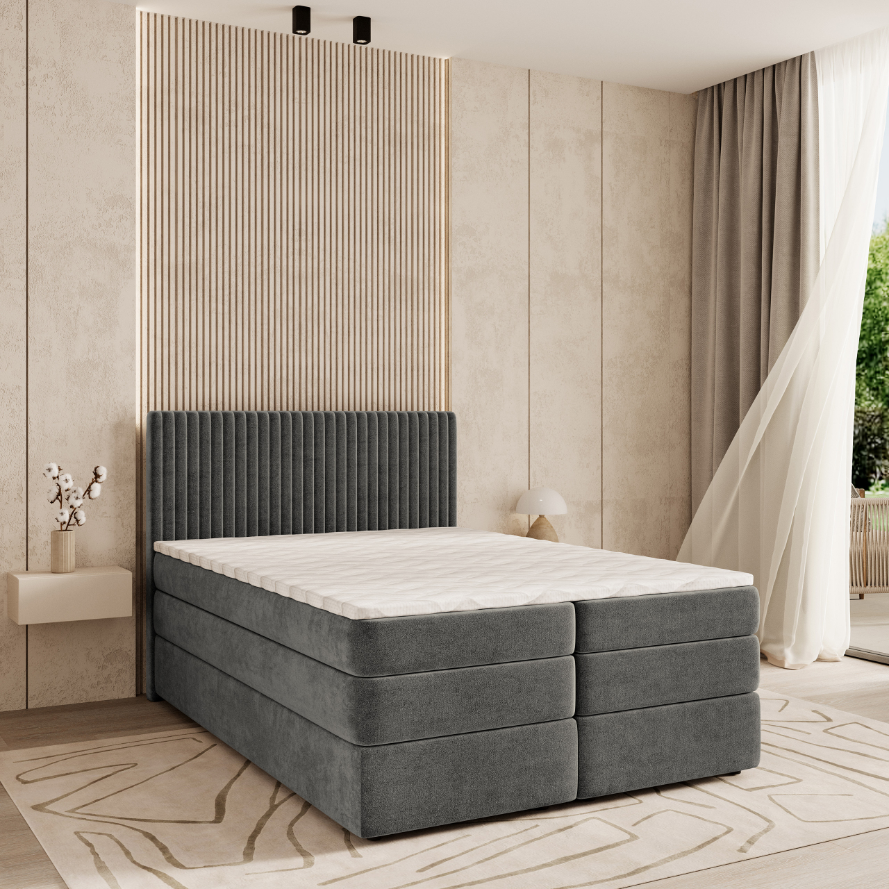 Akciós Felbio boxspring ágy +ajándék fedőmatrac +ingyenes kiszállítás