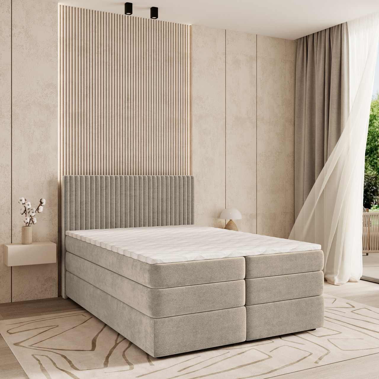 Akciós Felbio boxspring ágy +ajándék fedőmatrac +ingyenes kiszállítás