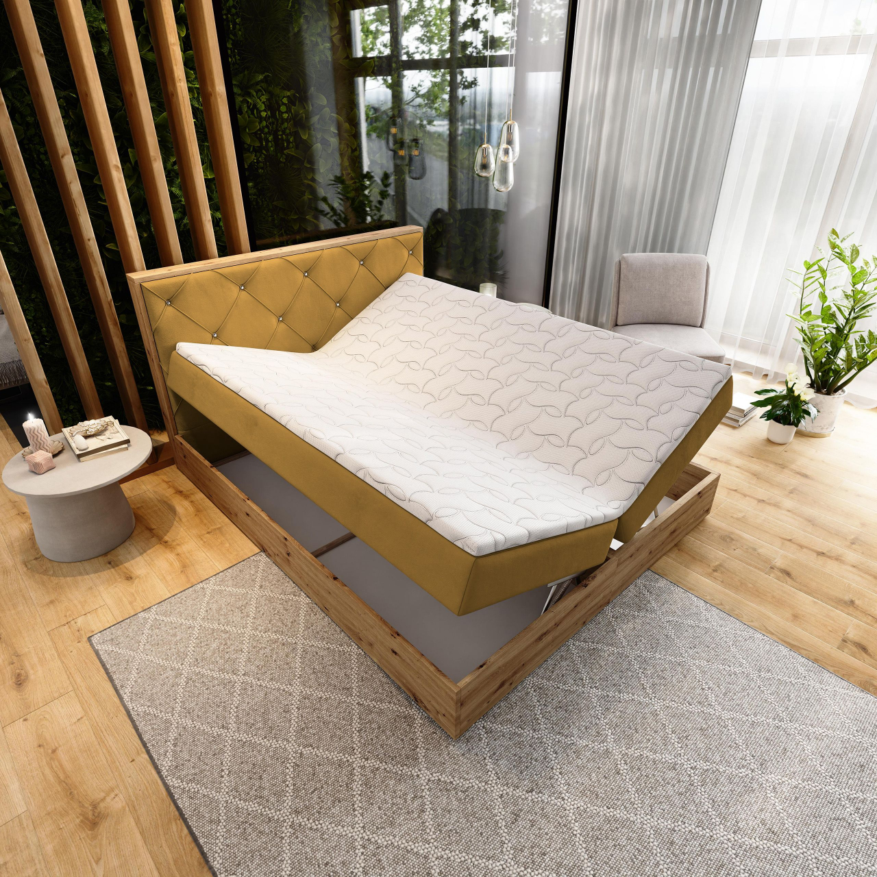 Akciós Fosco boxspring ágy +ajándék fedőmatrac +ingyenes kiszállítás