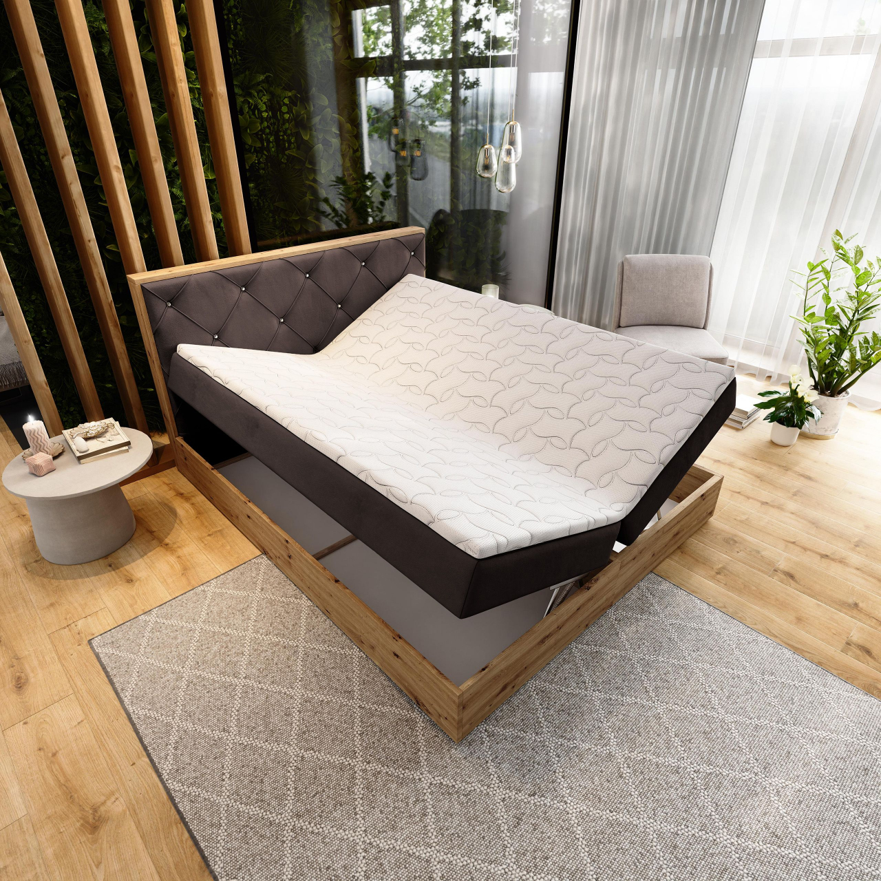 Akciós Fosco boxspring ágy +ajándék fedőmatrac +ingyenes kiszállítás