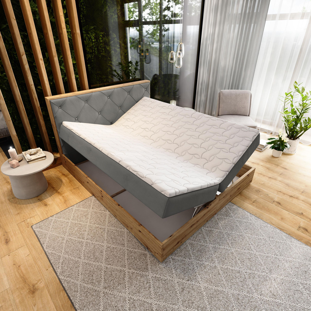 Akciós Fosco boxspring ágy +ajándék fedőmatrac +ingyenes kiszállítás