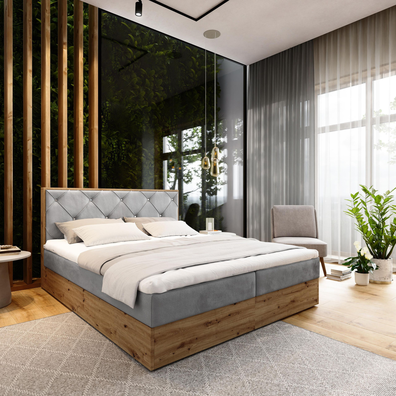 Akciós Fosco boxspring ágy +ajándék fedőmatrac +ingyenes kiszállítás