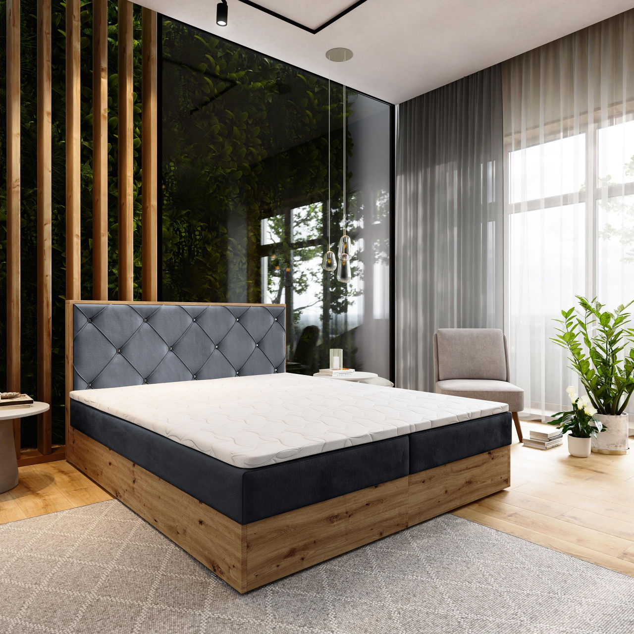 Akciós Fosco boxspring ágy +ajándék fedőmatrac +ingyenes kiszállítás