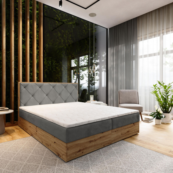 Akciós Fosco boxspring ágy +ajándék fedőmatrac +ingyenes kiszállítás