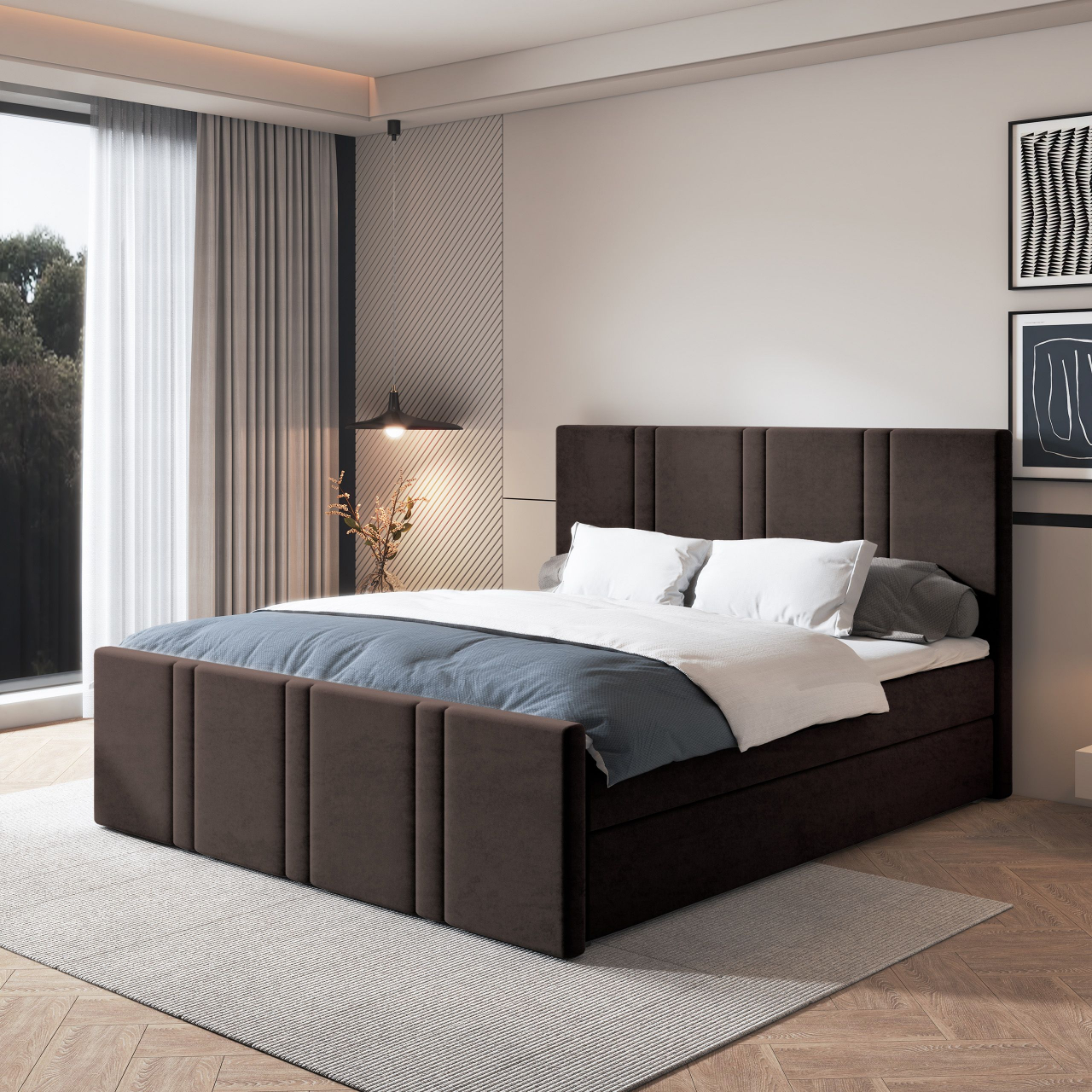 Akciós Comoza boxspring ágy +ajándék fedőmatrac +ingyenes kiszállítás
