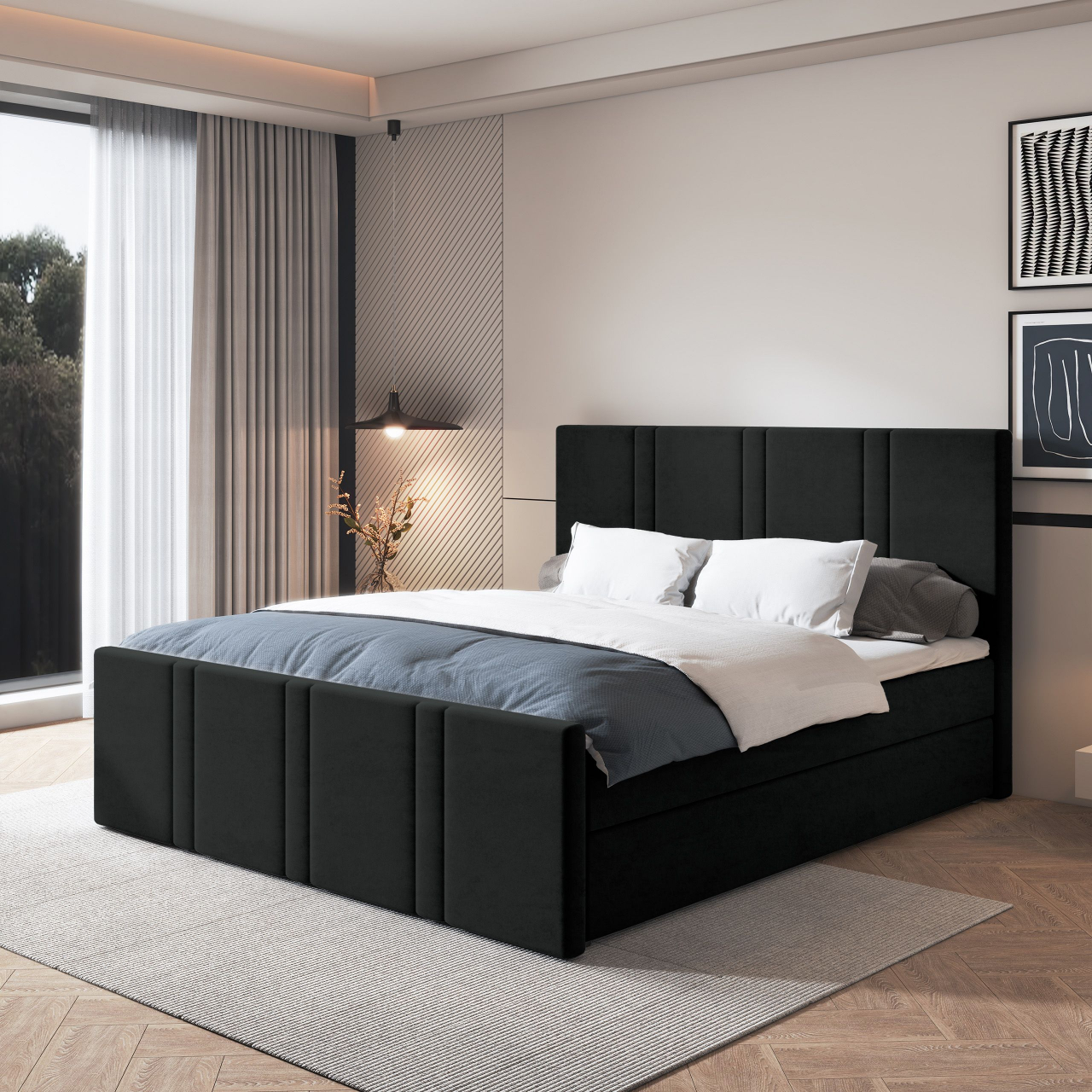 Akciós Comoza boxspring ágy +ajándék fedőmatrac +ingyenes kiszállítás