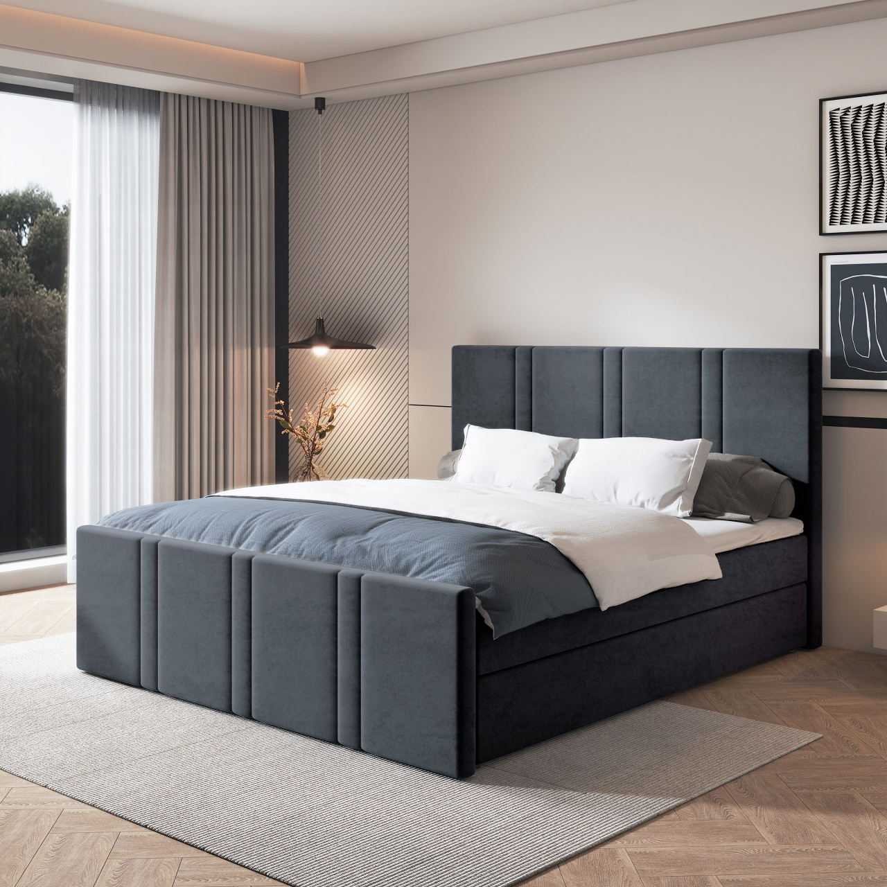 Akciós Comoza boxspring ágy +ajándék fedőmatrac +ingyenes kiszállítás