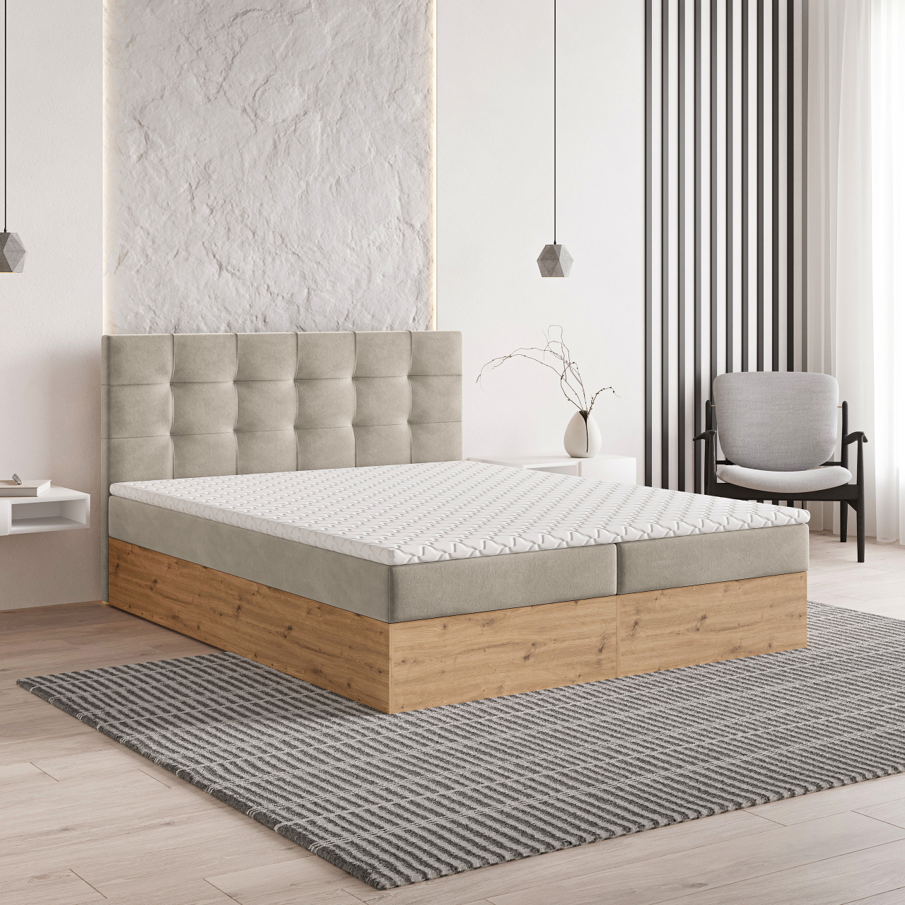 Akciós Molven boxspring ágy +ajándék fedőmatrac +ingyenes kiszállítás