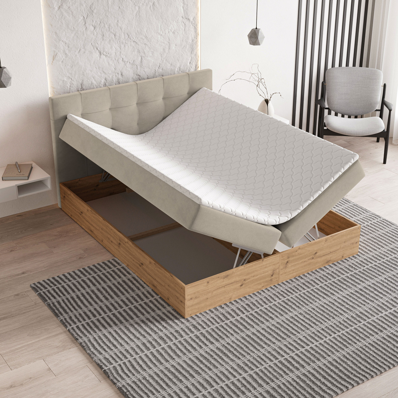 Akciós Molven boxspring ágy +ajándék fedőmatrac +ingyenes kiszállítás