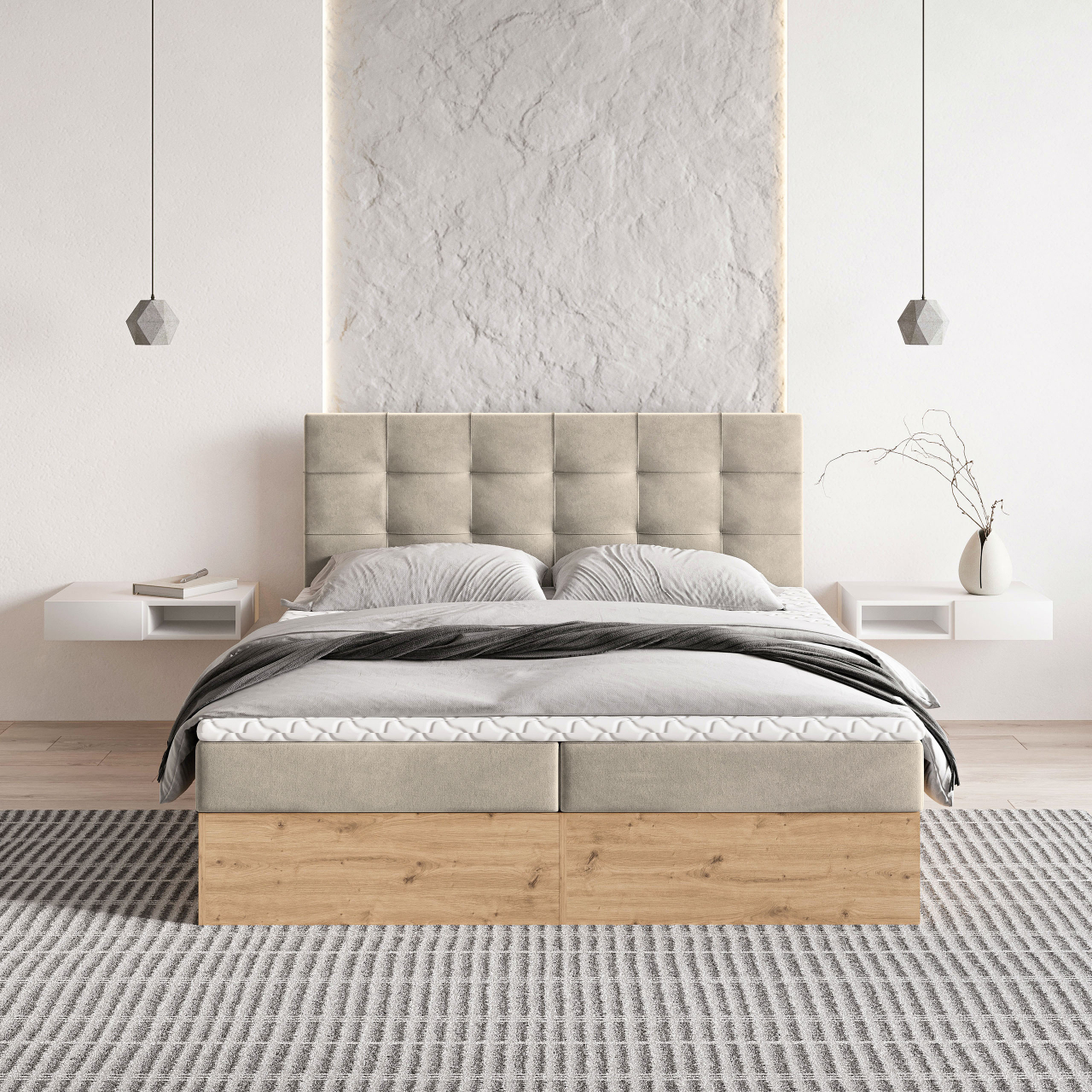 Akciós Molven boxspring ágy +ajándék fedőmatrac +ingyenes kiszállítás