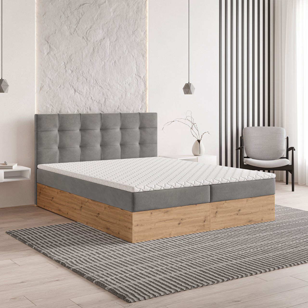 Akciós Molven boxspring ágy +ajándék fedőmatrac +ingyenes kiszállítás