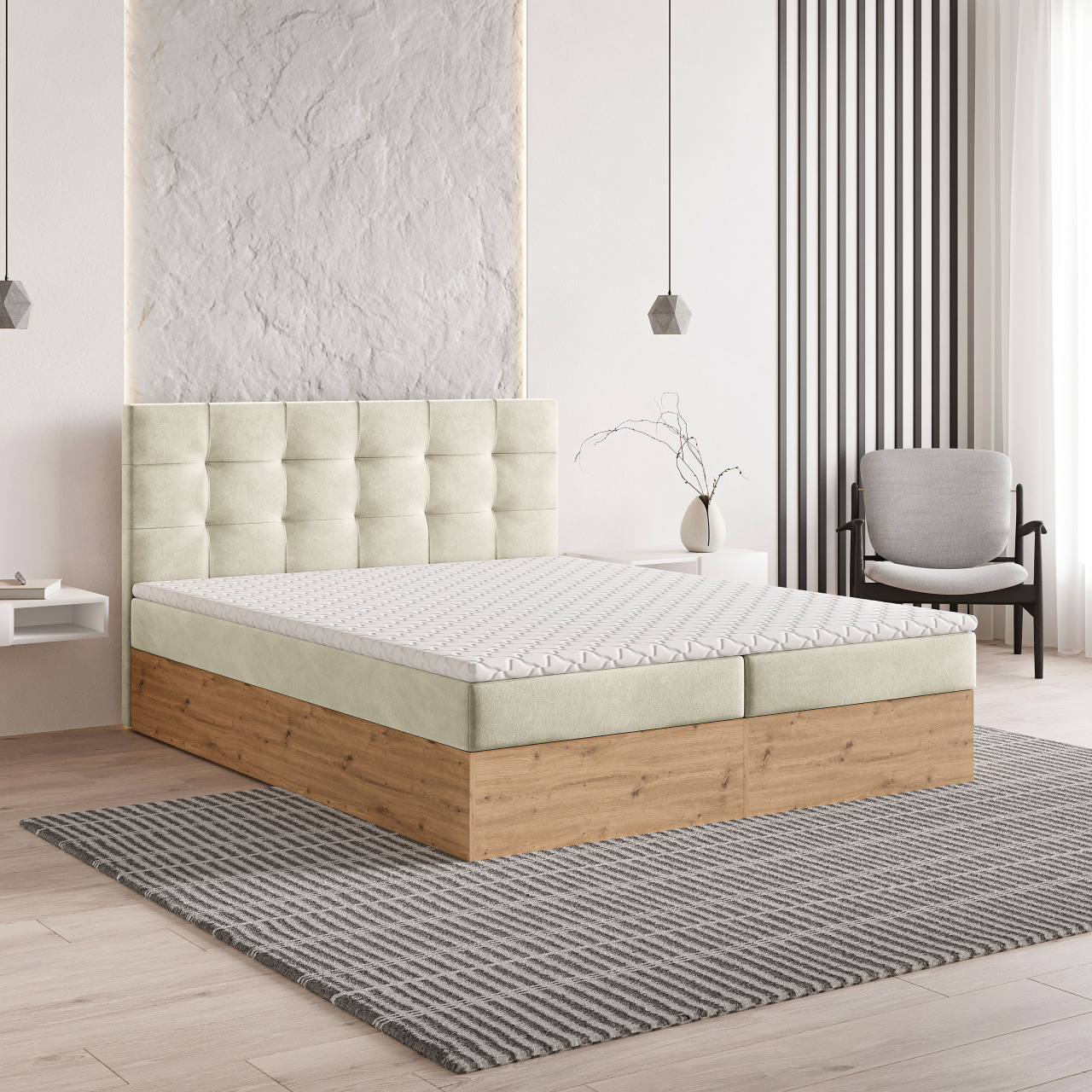 Akciós Molven boxspring ágy +ajándék fedőmatrac +ingyenes kiszállítás