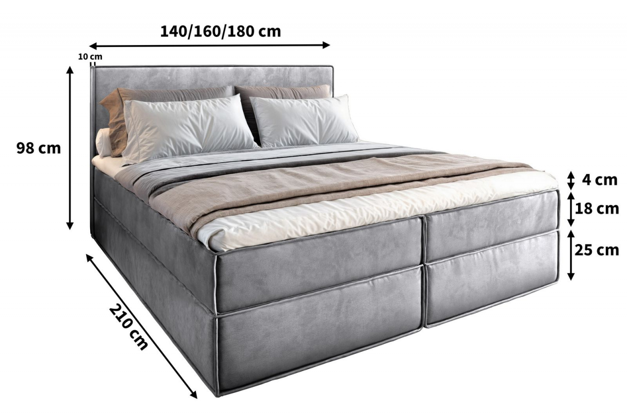 Akciós Pellio MON boxspring ágy +ajándék fedőmatrac +ingyenes kiszállítás