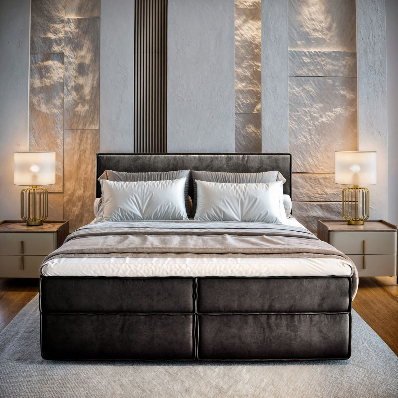 Akciós Pellio MON boxspring ágy +ajándék fedőmatrac +ingyenes kiszállítás