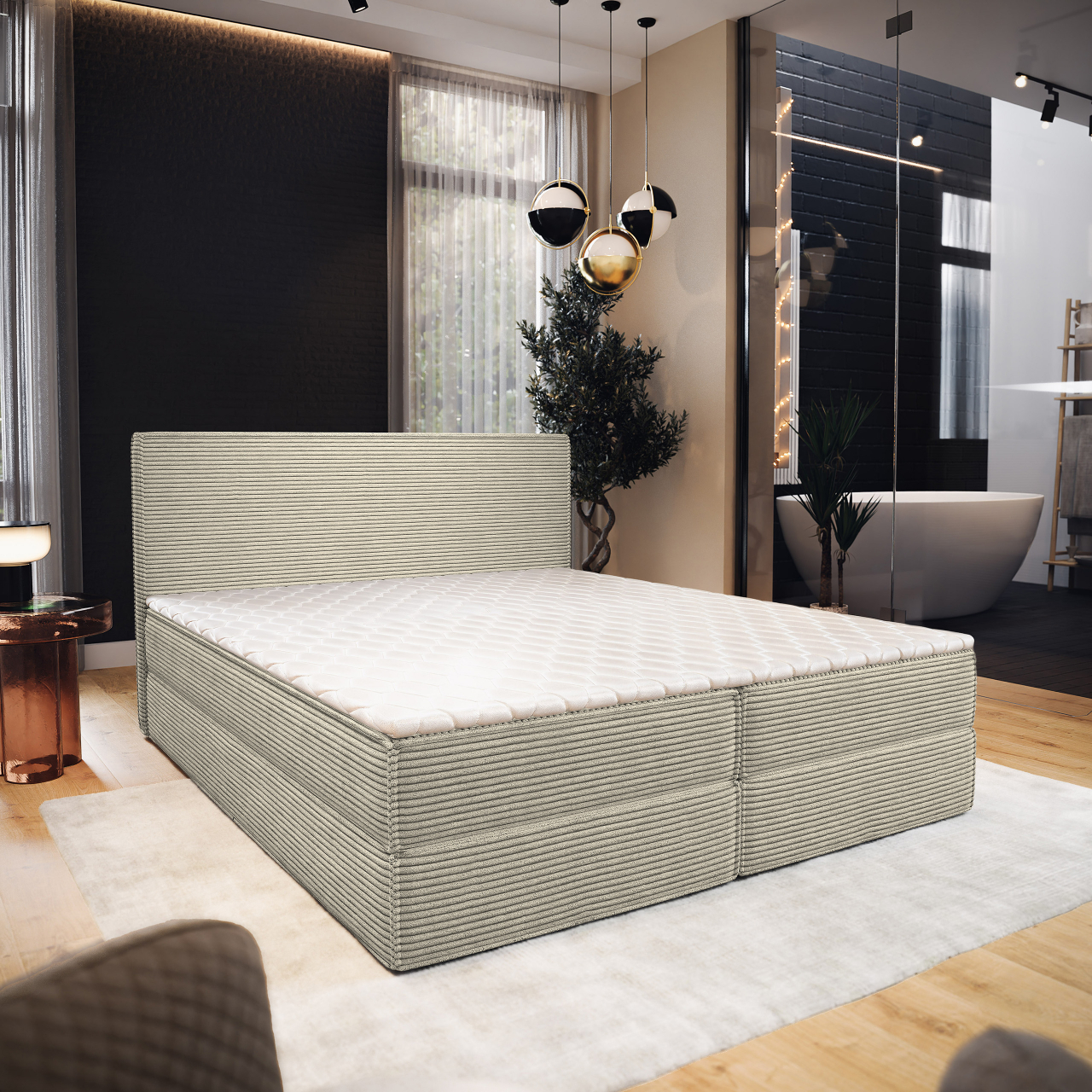 Akciós Pellio POSO boxspring ágy +ajándék fedőmatrac +ingyenes kiszállítás