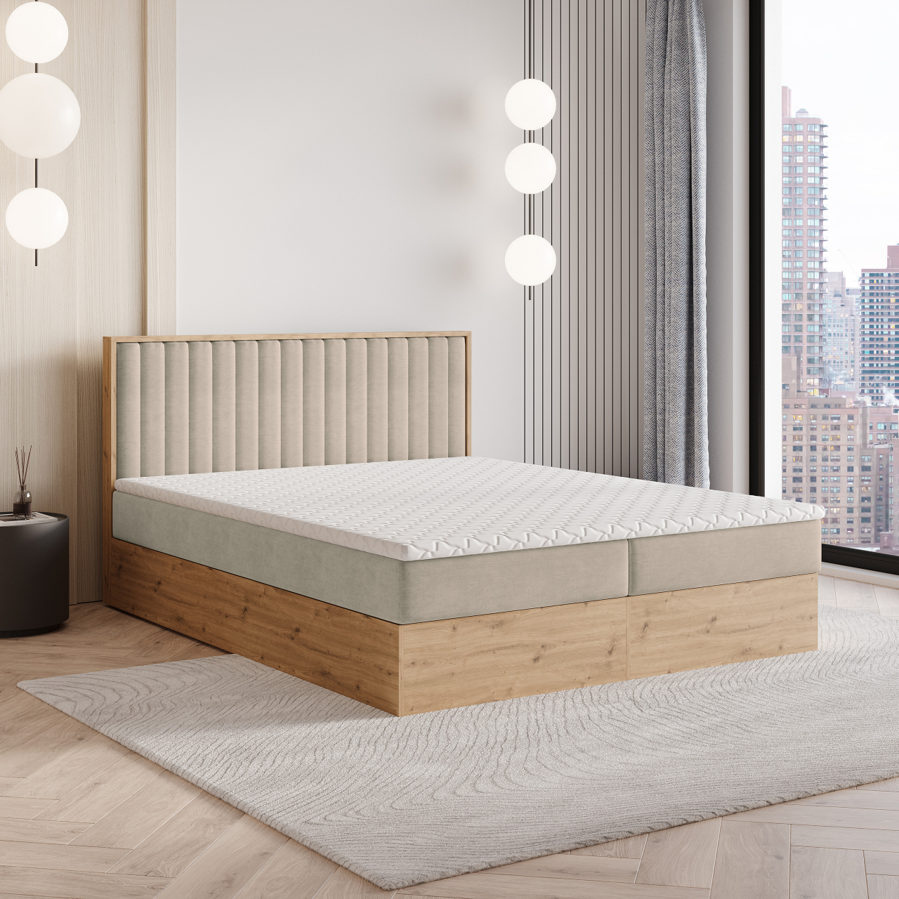 Akciós Vareli boxspring ágy +ajándék fedőmatrac +ingyenes kiszállítás