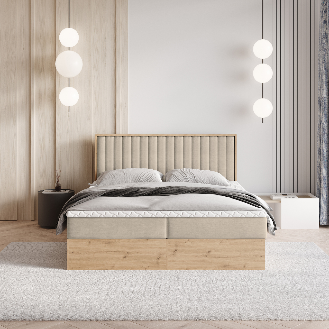 Akciós Vareli boxspring ágy +ajándék fedőmatrac +ingyenes kiszállítás