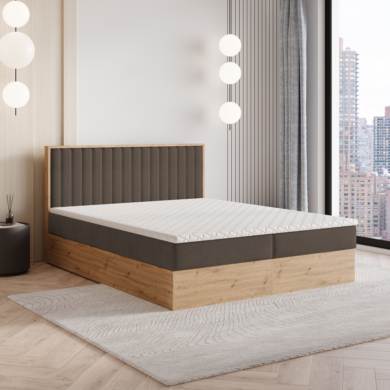 Akciós Vareli boxspring ágy +ajándék fedőmatrac +ingyenes kiszállítás