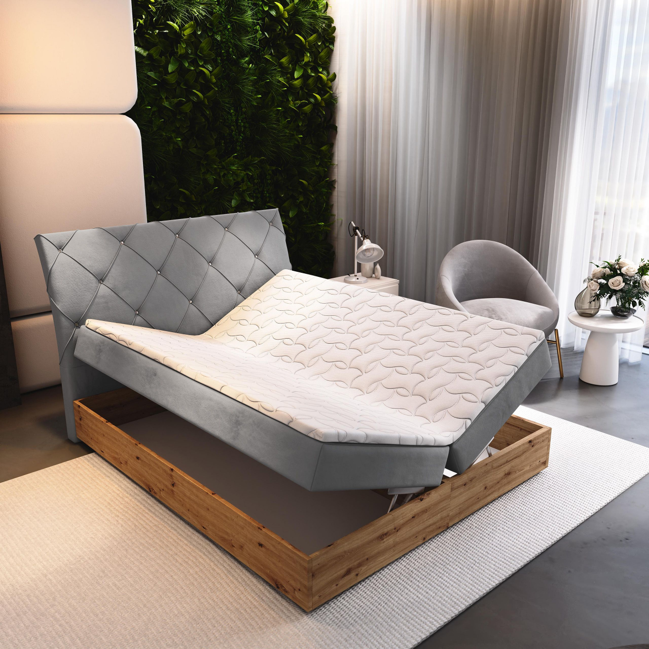 Akciós Vellano boxspring ágy +ajándék fedőmatrac +ingyenes kiszállítás