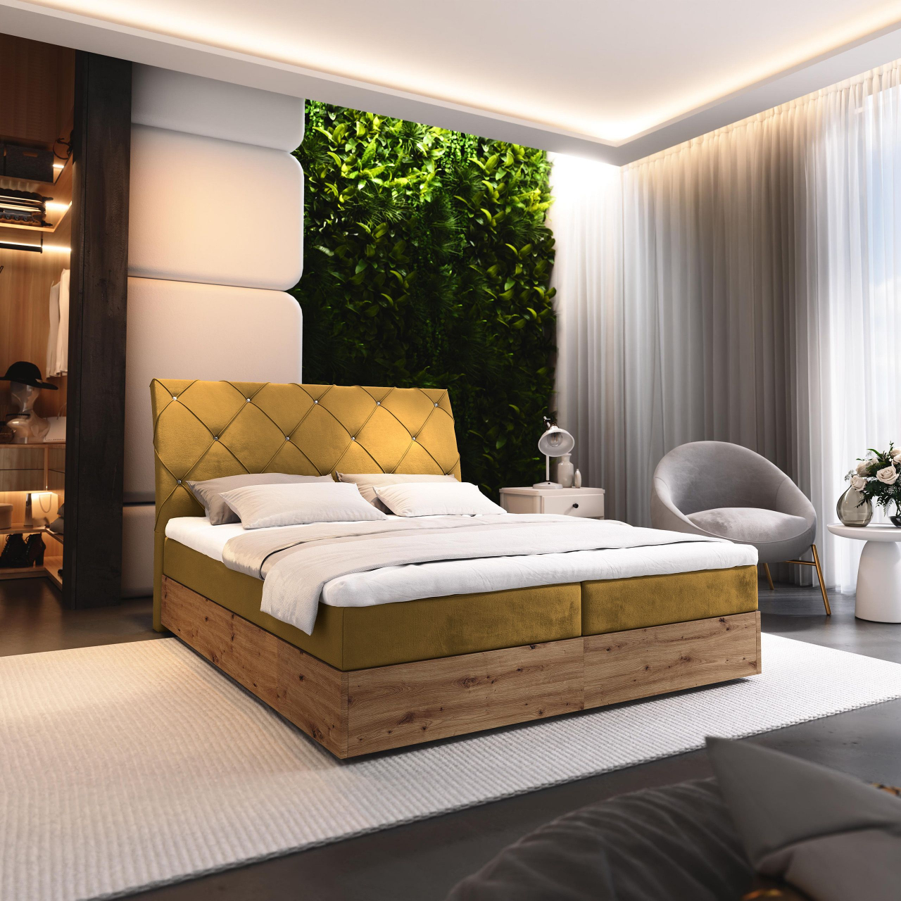 Akciós Vellano boxspring ágy +ajándék fedőmatrac +ingyenes kiszállítás