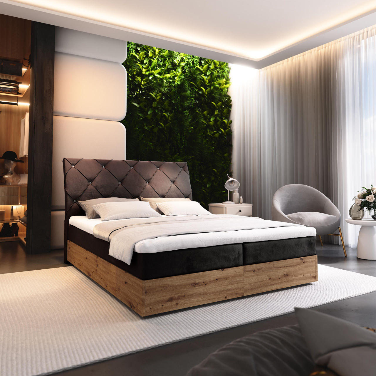 Akciós Vellano boxspring ágy +ajándék fedőmatrac +ingyenes kiszállítás