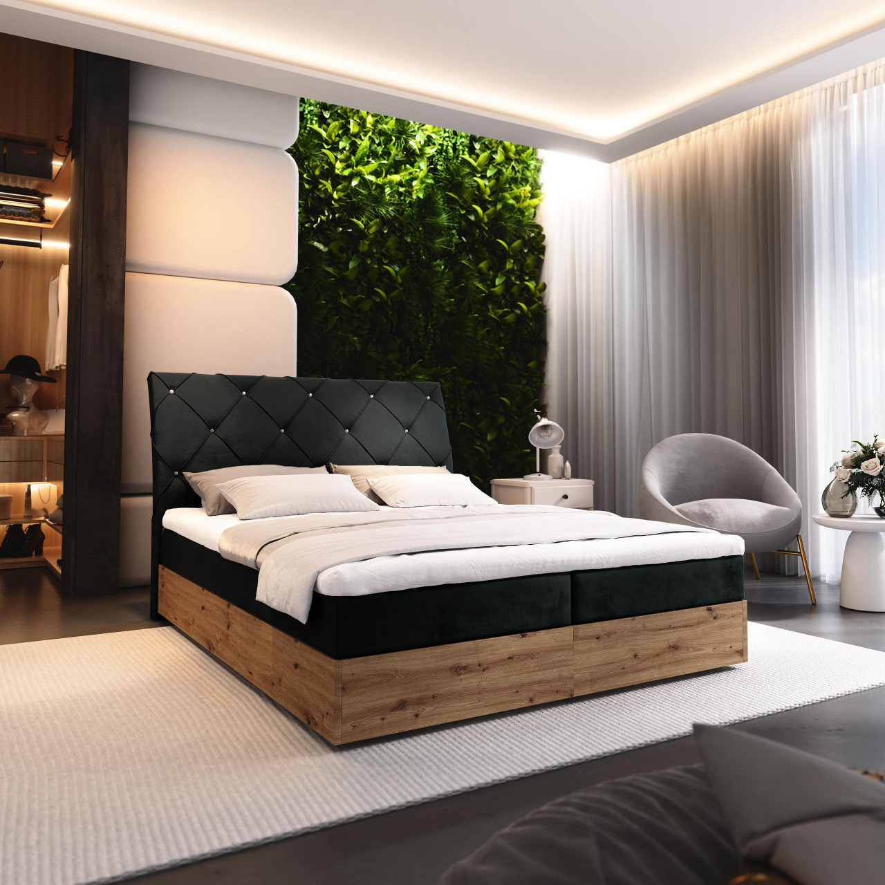 Akciós Vellano boxspring ágy +ajándék fedőmatrac +ingyenes kiszállítás