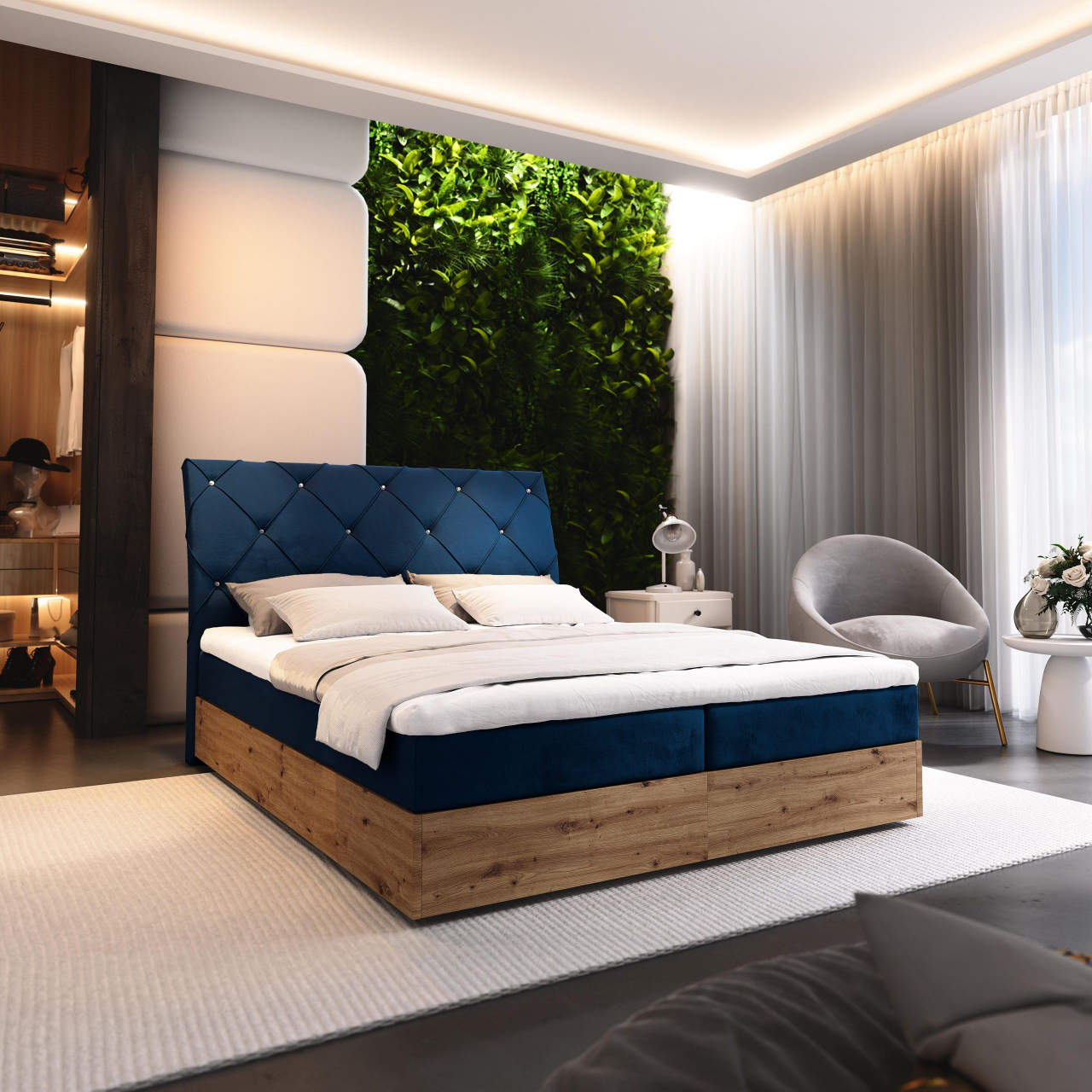 Akciós Vellano boxspring ágy +ajándék fedőmatrac +ingyenes kiszállítás