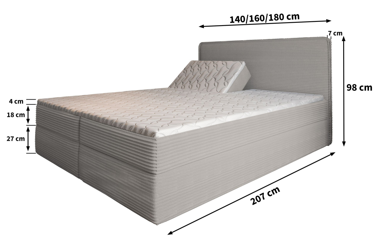 Akciós Astor boxspring ágy +ajándék fedőmatrac +ingyenes kiszállítás RR