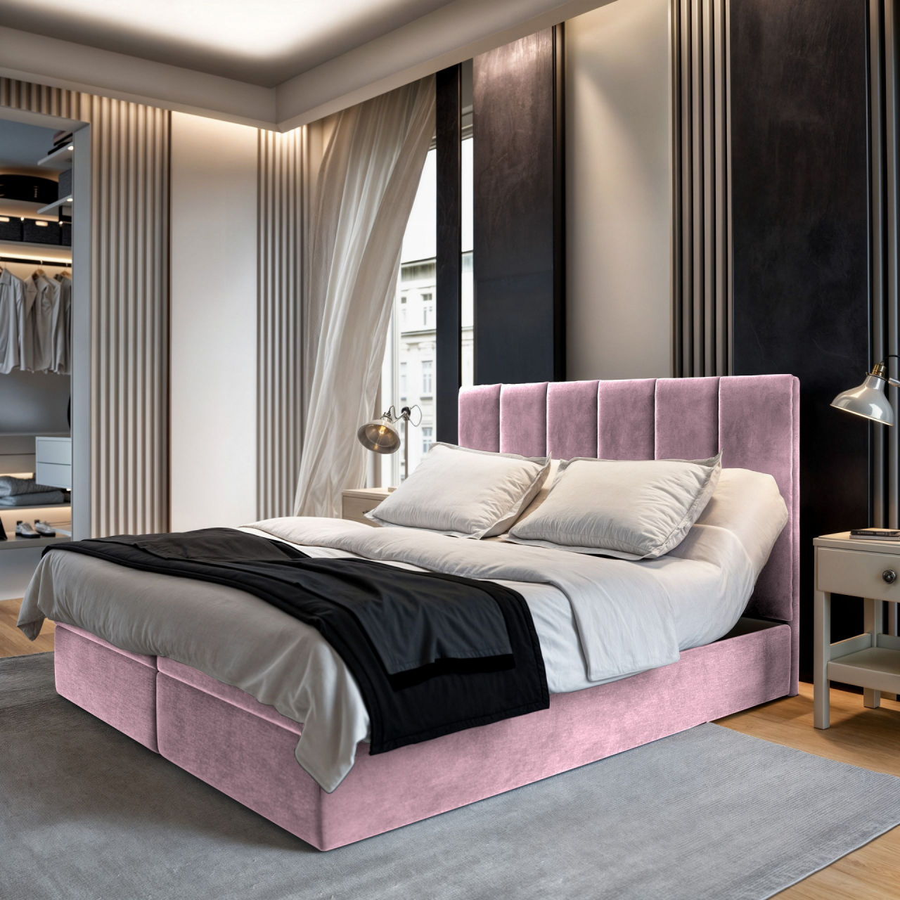 Akciós Barino boxspring ágy +ajándék fedőmatrac +ingyenes kiszállítás RR   