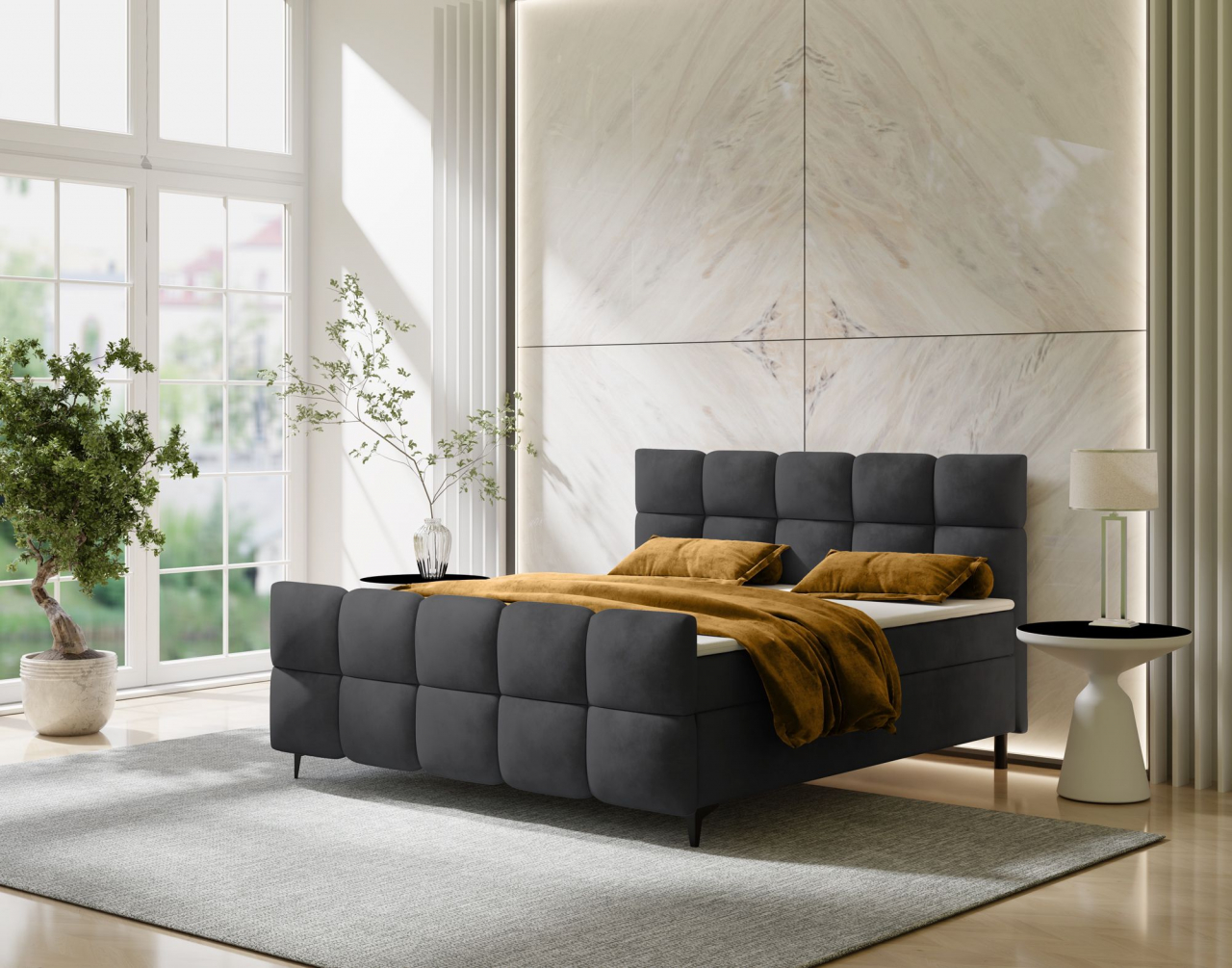 Akciós Lisa boxspring ágy +ajándék fedőmatrac +ingyenes kiszállítás
