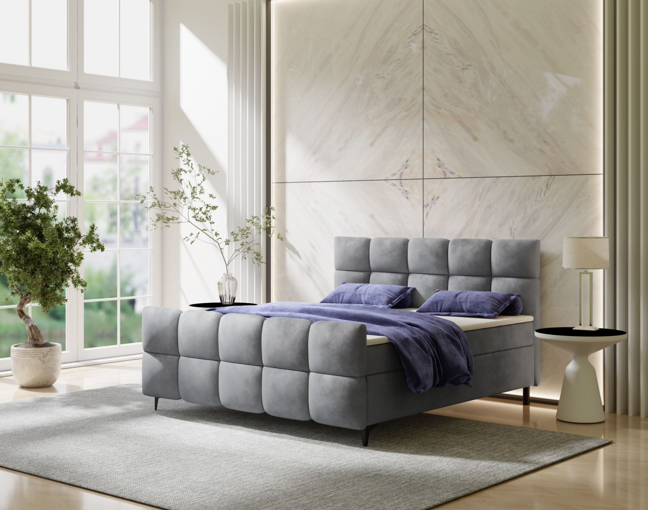 Akciós Lisa boxspring ágy +ajándék fedőmatrac +ingyenes kiszállítás