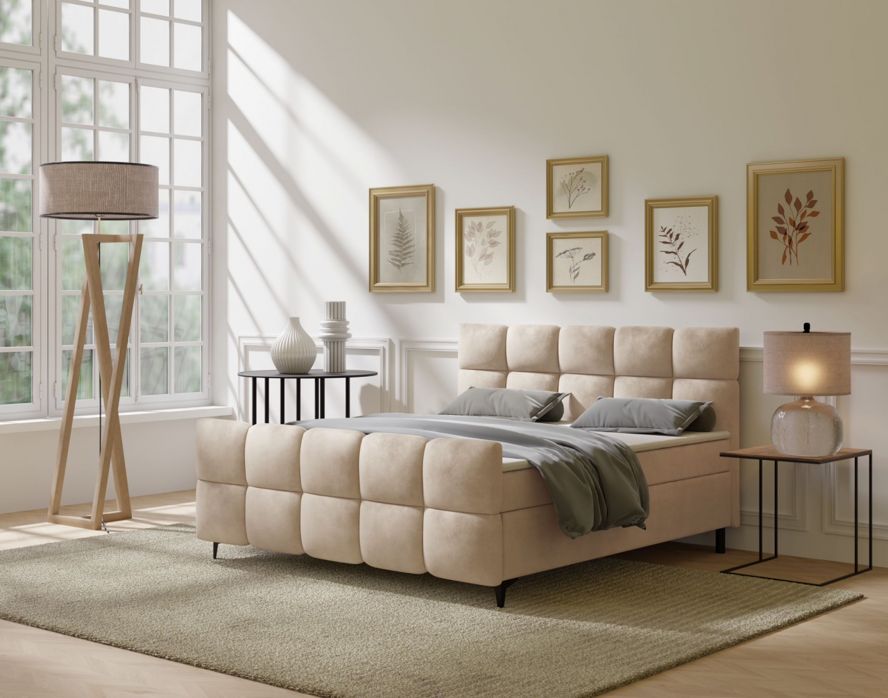 Akciós Lisa boxspring ágy +ajándék fedőmatrac +ingyenes kiszállítás