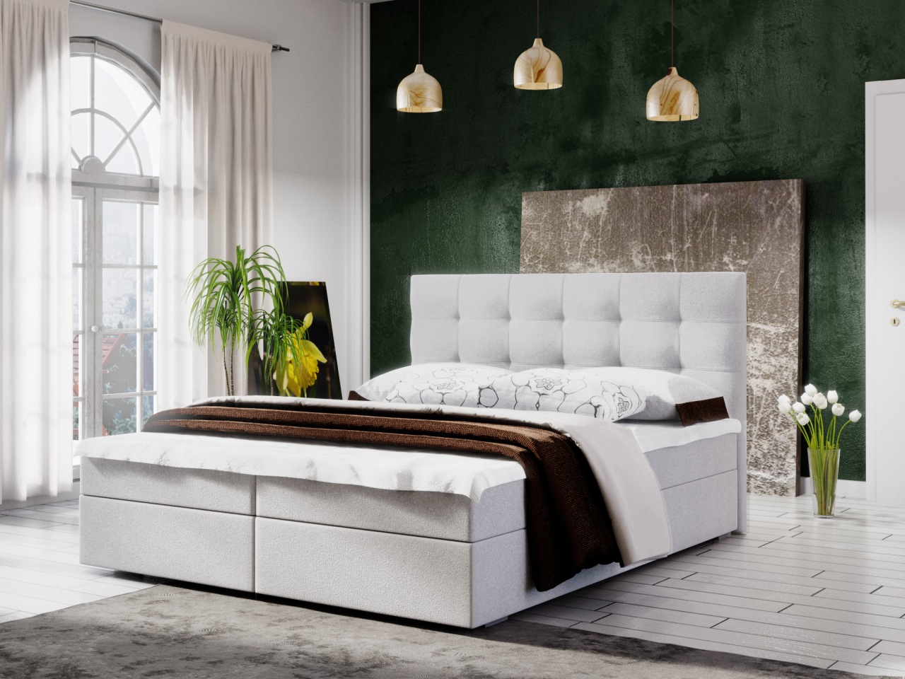 Akciós Fado2 boxspring ágy +ajándék fedőmatrac +ingyenes kiszállítás