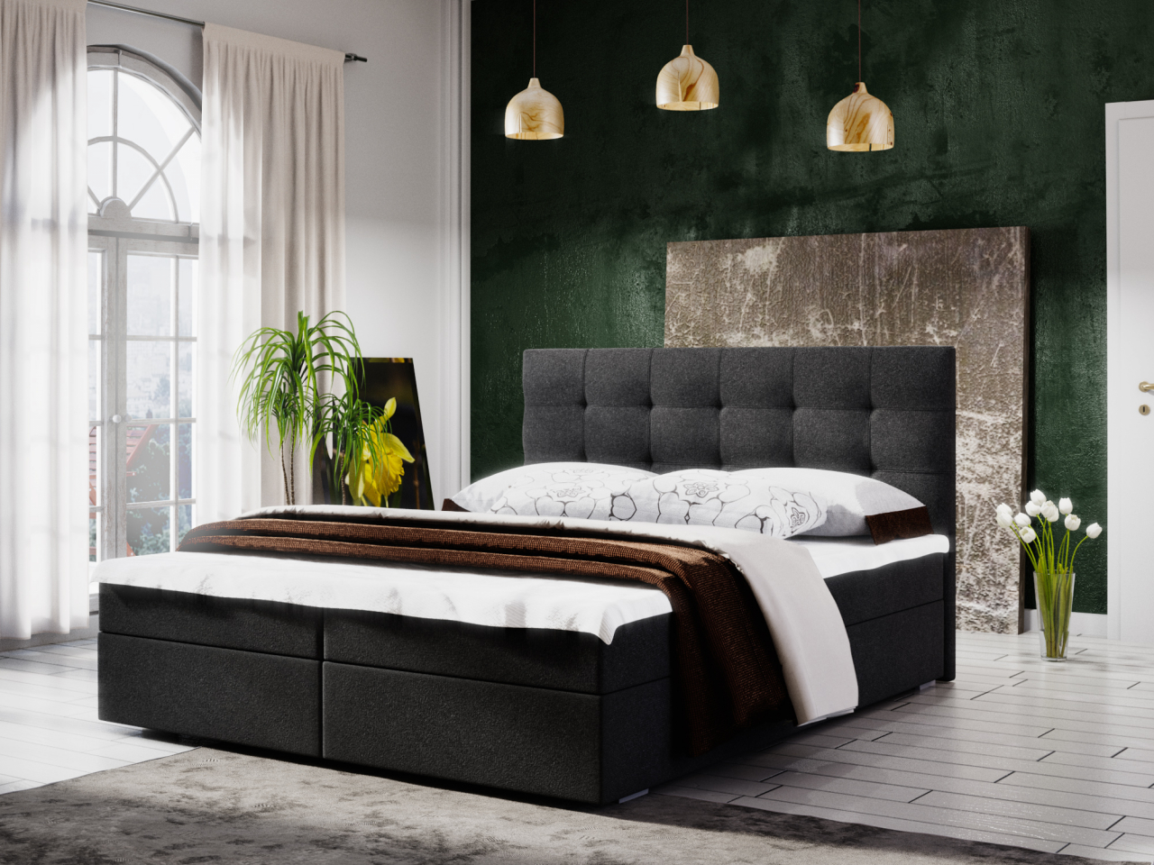 Akciós Fado2 boxspring ágy +ajándék fedőmatrac +ingyenes kiszállítás