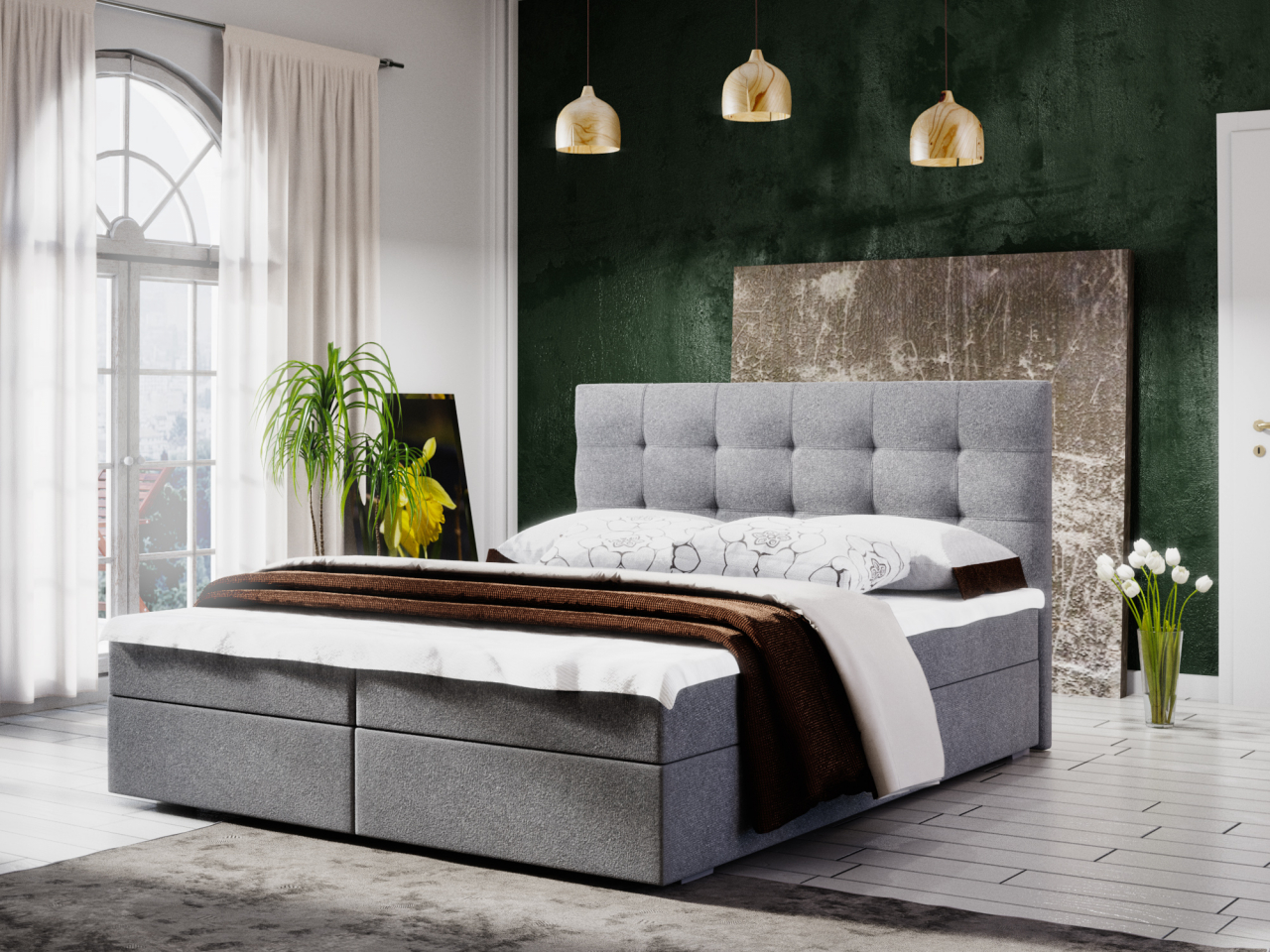 Akciós Fado2 boxspring ágy +ajándék fedőmatrac +ingyenes kiszállítás