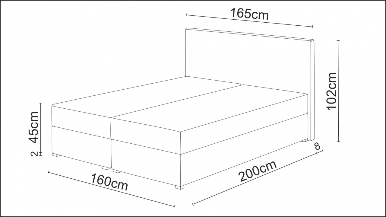 Akciós Fado2 boxspring ágy +ajándék fedőmatrac +ingyenes kiszállítás