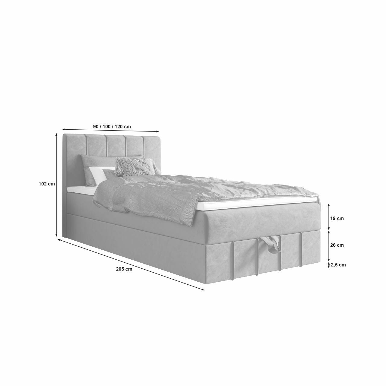 Akciós Bahama boxspring heverő +ajándék fedőmatrac +ingyenes kiszállítás