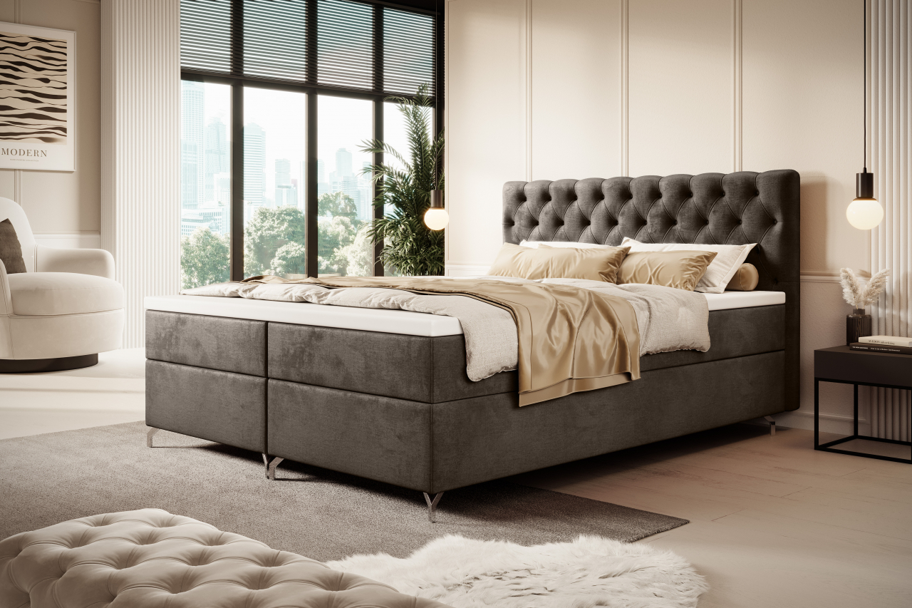 Akciós Chester boxspring ágy +ajándék fedőmatrac +ingyenes kiszállítás